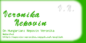 veronika nepovin business card